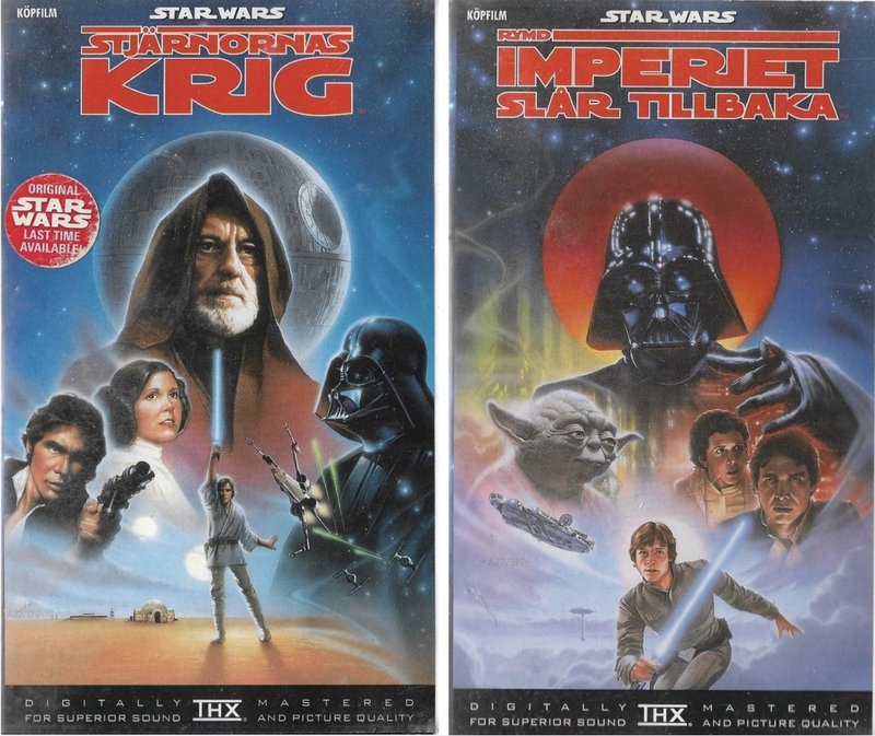 Stjärnornas krig och Rymdimperiet slår tillbaka har inbringat tiotusentals kronor till en säljare på Tradera. Foto: Tradera